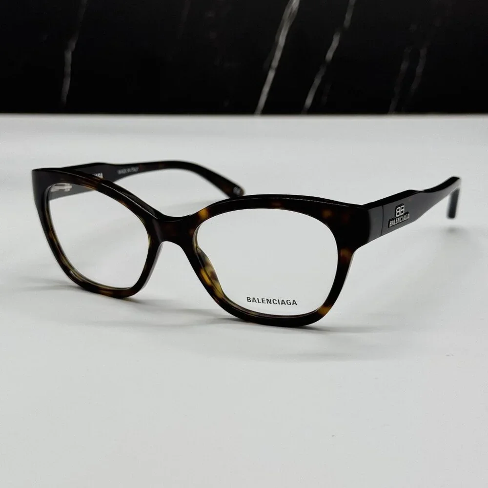 NEW BALENCIAGA BB0213O 002 CAT EYE HAVANA WOMEN EYEGLASSES BALENCIAGA